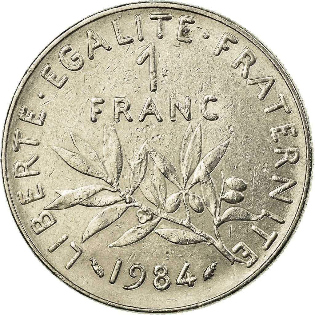Moneda, Francia, Semeuse, Franc, 1984, Paris, MBC+, Níquel, KM:925.1