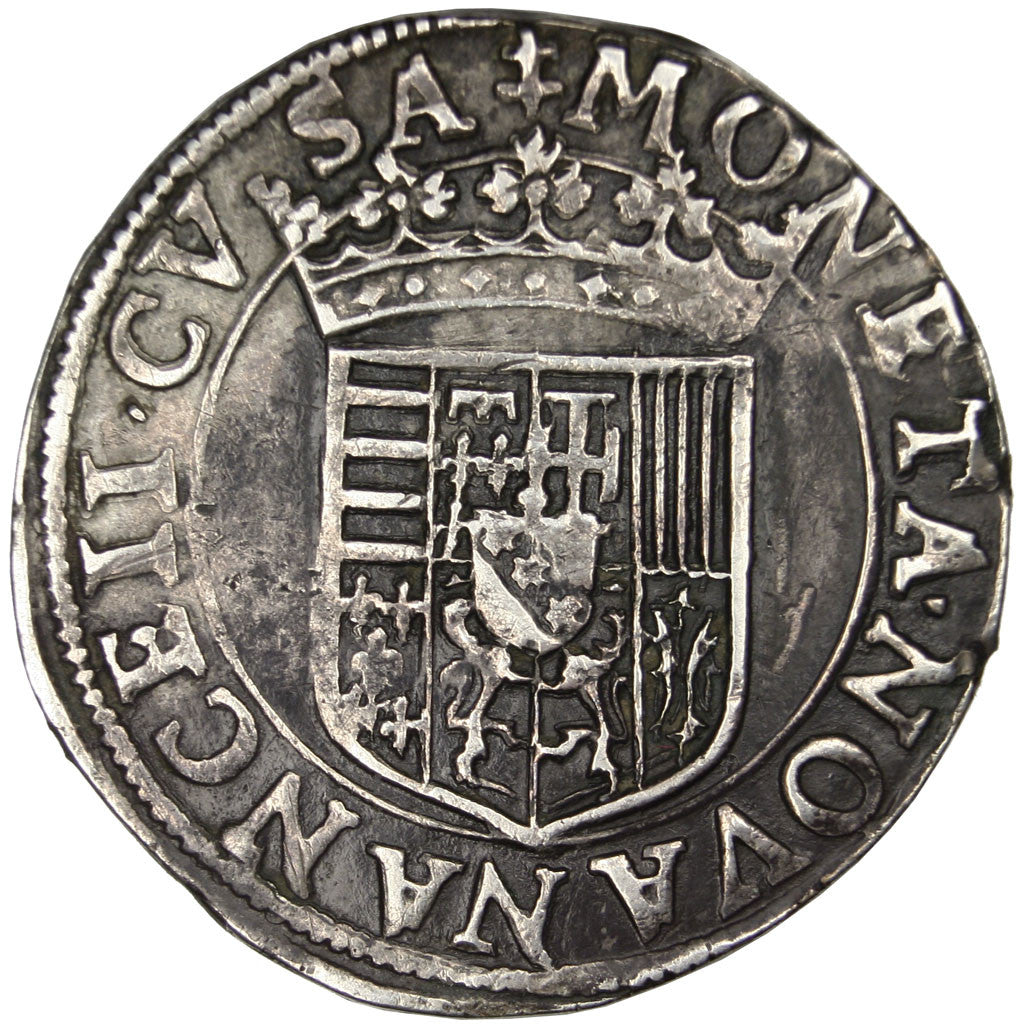 Coin, German States, LORRAINE, Karl II, Teston, Nancy, AU(50-53), Silver