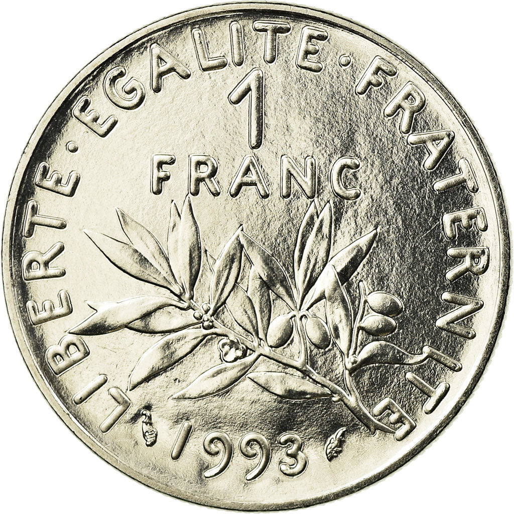 Monnaie, France, Semeuse, Franc, 1993, SUP+, Nickel, Gadoury:474, KM:925.2
