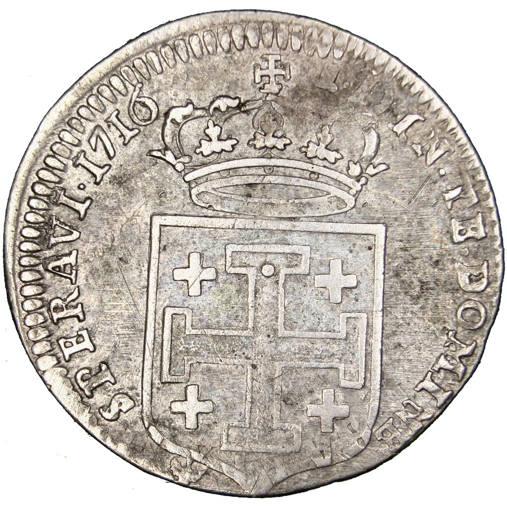 Francia, Teston, 1716, Nancy, BB+, Argento, Boudeau:1578