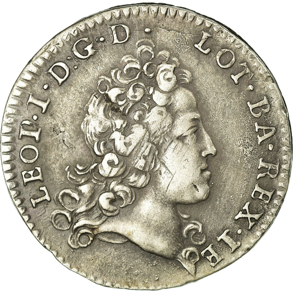 Coin, German States, LORRAINE, Leopold Joseph, 1/2 Teston, 1719, Nancy