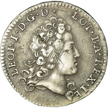 Monnaie, Etats allemands, LORRAINE, Leopold Joseph, 1/2 Teston, 1719, Nancy