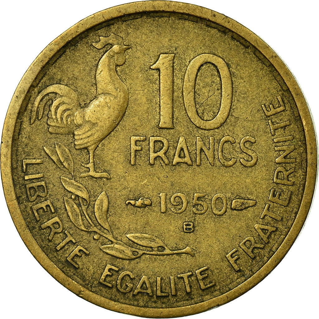 Coin, France, Guiraud, 10 Francs, 1950, Beaumont - Le Roger, VF(30-35)