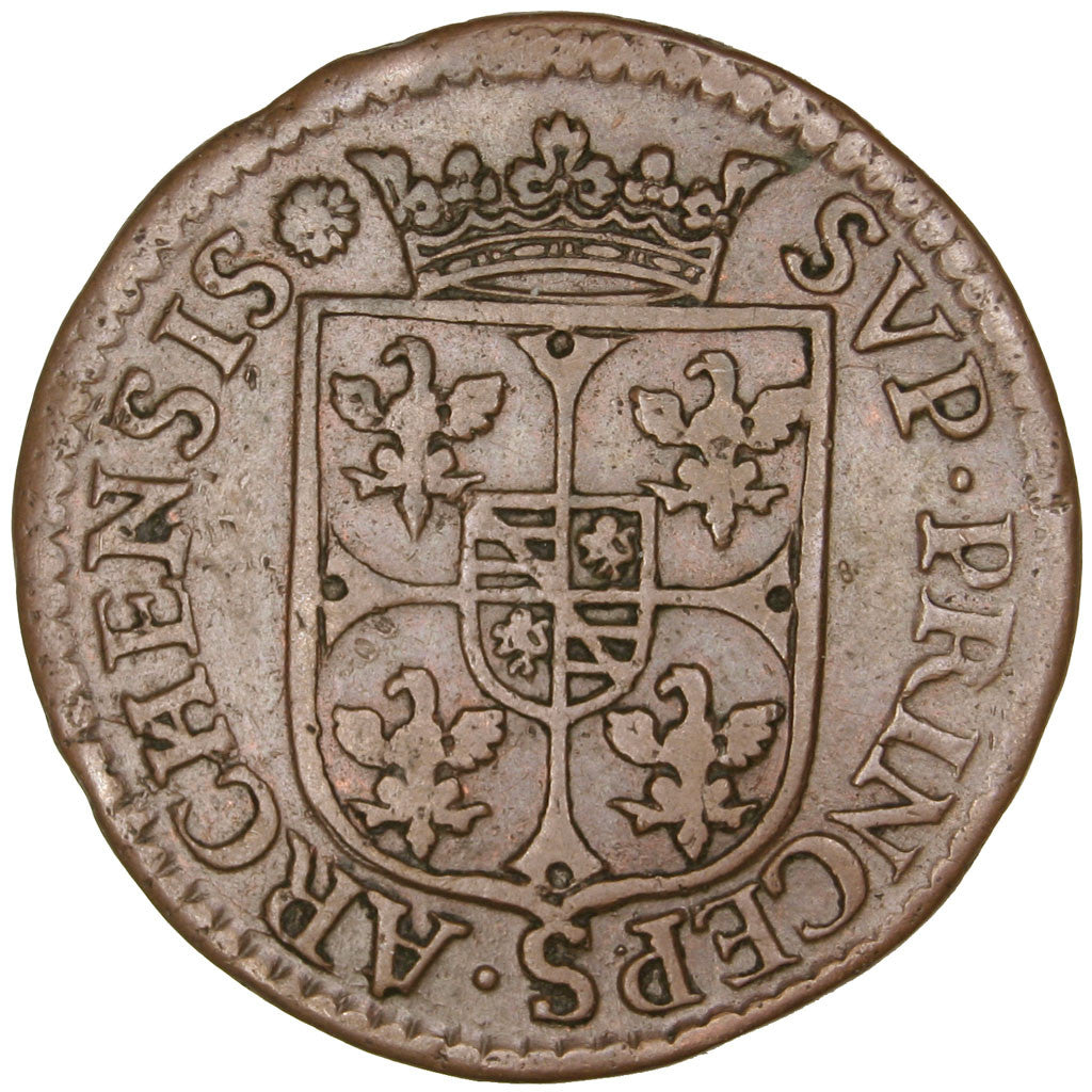 Moneta, STATI FRANCESI, NEVERS & RETHEL, 2 Liard, 1610, Charleville, BB+, Rame