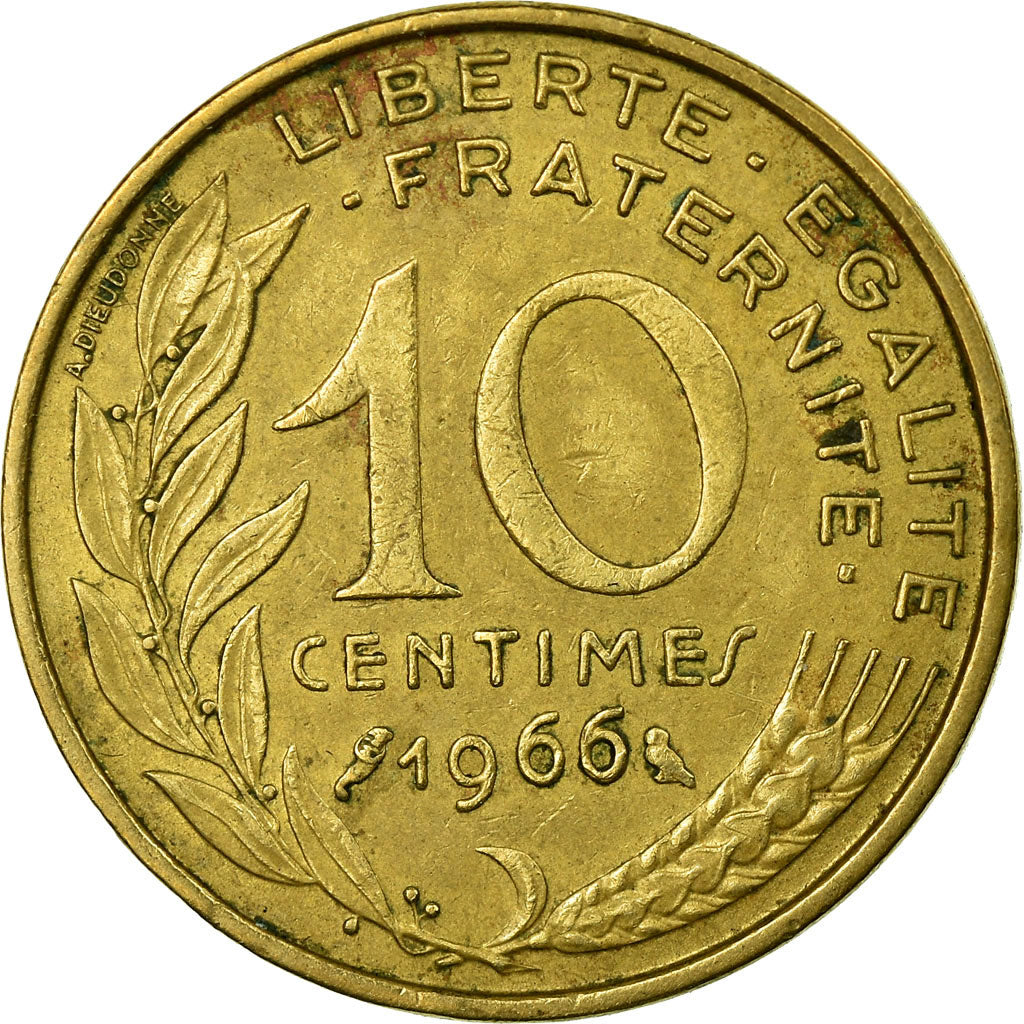 Monnaie, France, Marianne, 10 Centimes, 1966, Paris, TB+, Aluminum-Bronze