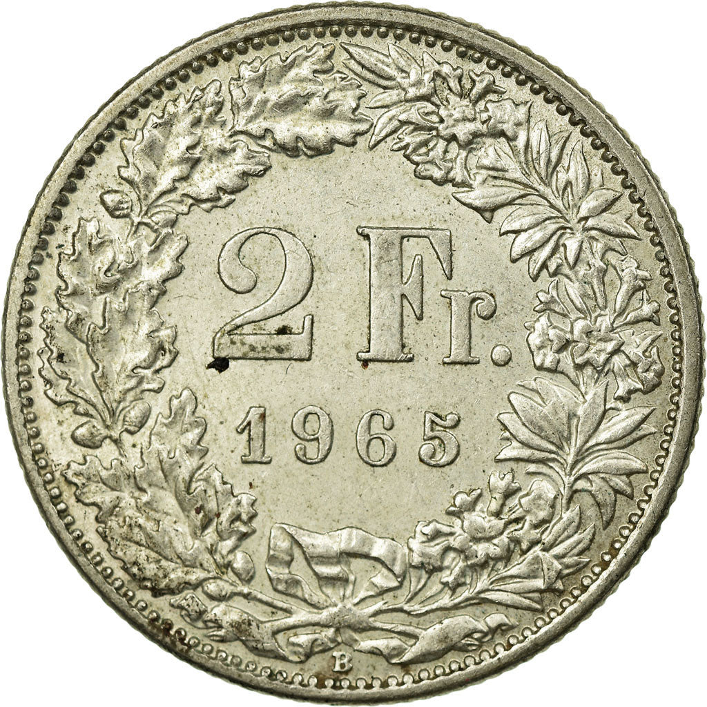 Monnaie, Suisse, 2 Francs, 1965, TTB, Argent, KM:21