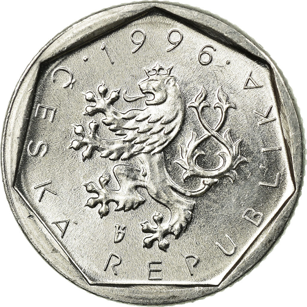 Coin, Czech Republic, 20 Haleru, 1996, AU(55-58), Aluminum, KM:2.1