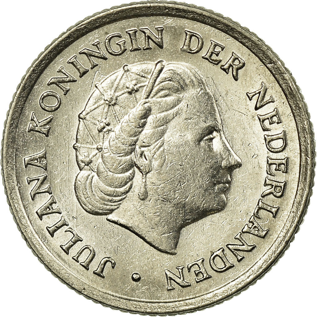 Münze, Niederlande, Juliana, 10 Cents, 1961, SS, Nickel, KM:182