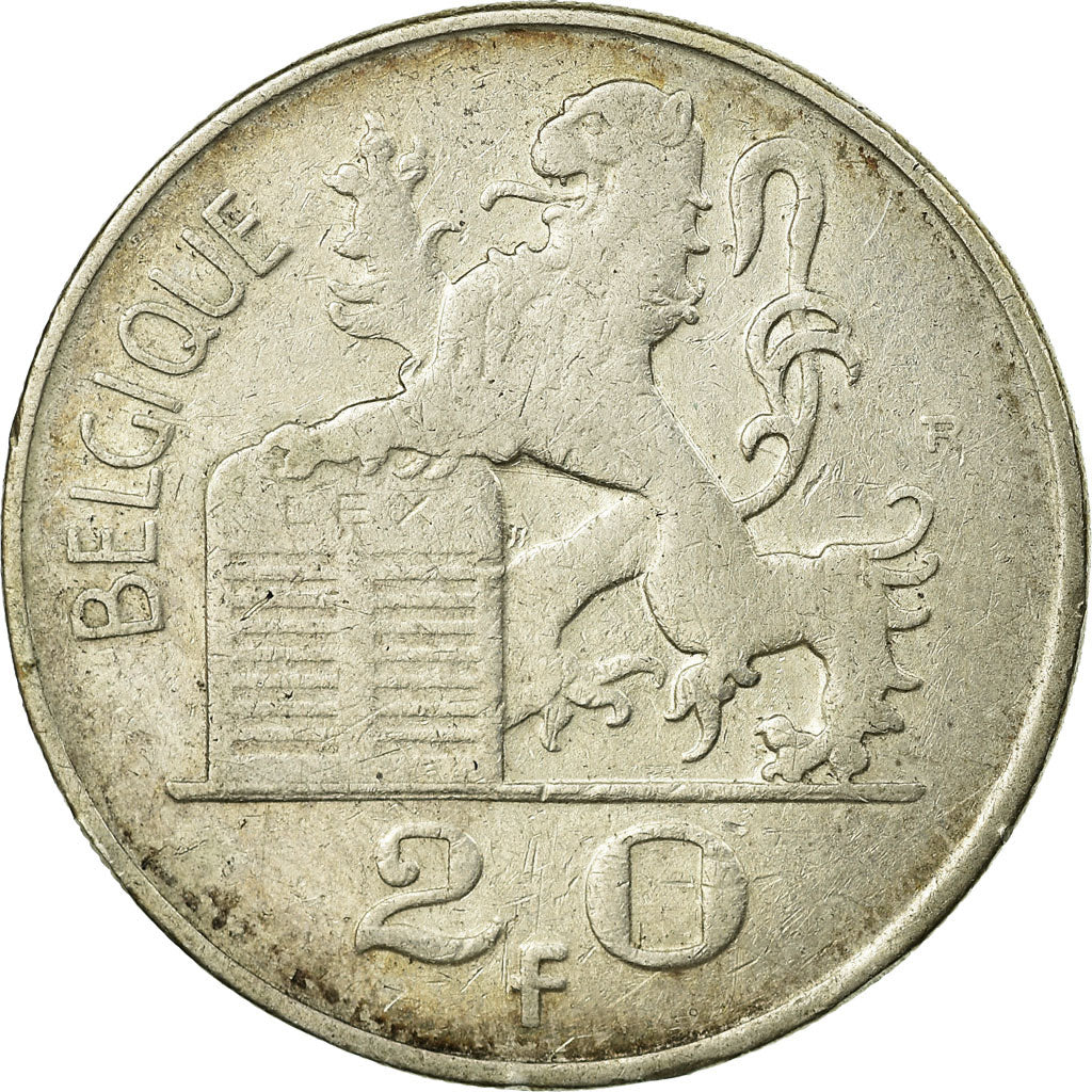 Coin, Belgium, 20 Francs, 20 Frank, 1950, VF(30-35), Silver, KM:140.1