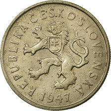 Coin, Czechoslovakia, 2 Koruny, 1947, EF(40-45), Copper-nickel, KM:23