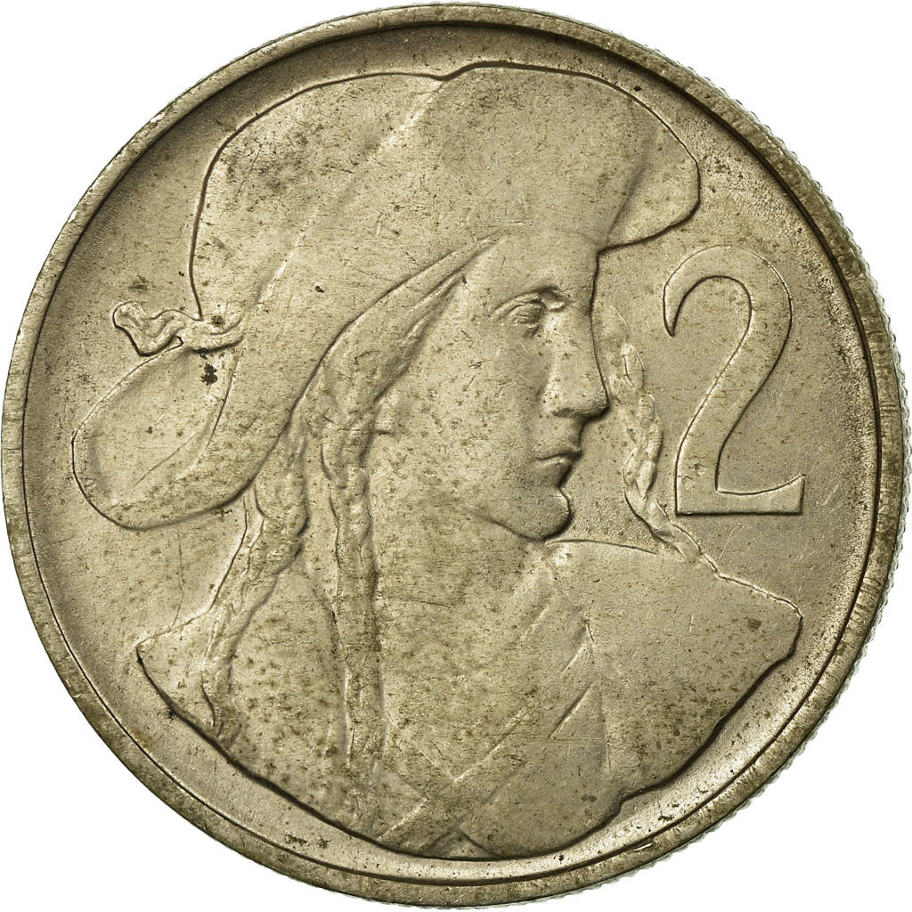 Coin, Czechoslovakia, 2 Koruny, 1947, EF(40-45), Copper-nickel, KM:23