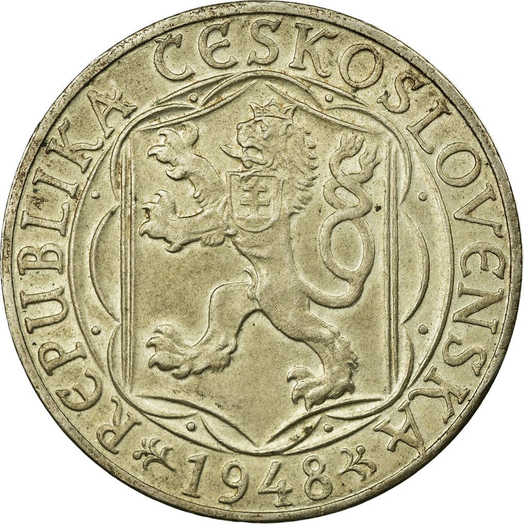 Coin, Czechoslovakia, 100 Korun, 1948, EF(40-45), Silver, KM:26
