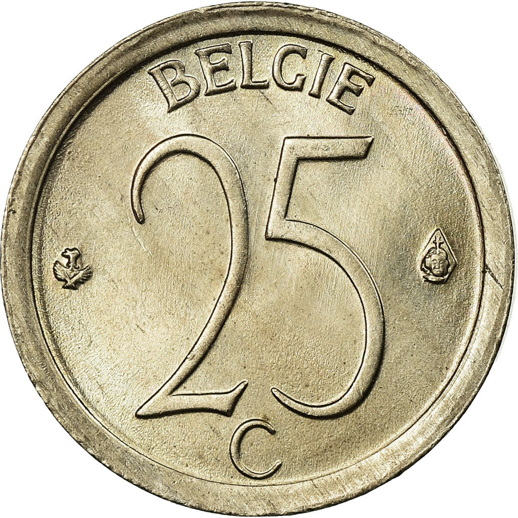 Coin, Belgium, 25 Centimes, 1969, Brussels, MS(60-62), Copper-nickel, KM:154.1