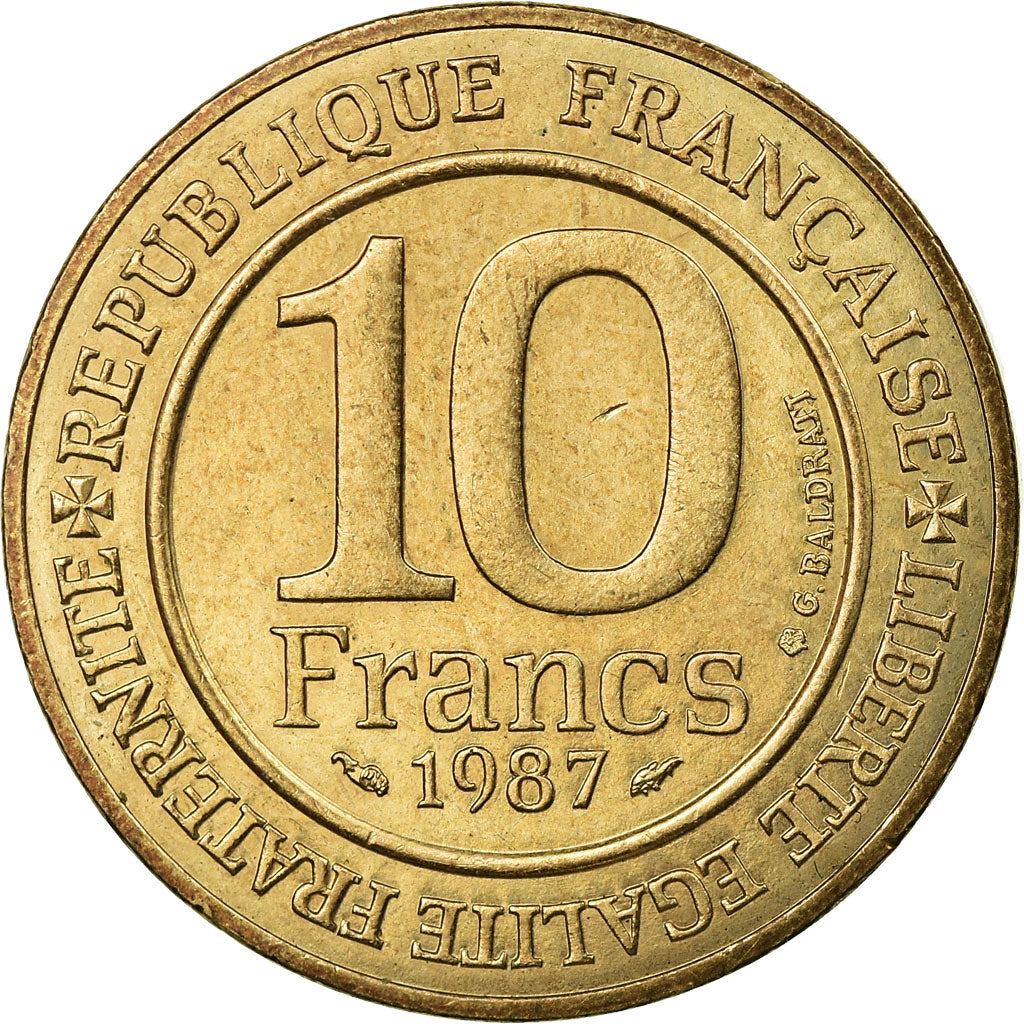 Münze, Frankreich, Hugues Capet, 10 Francs, 1987, SS, Silber, KM:961