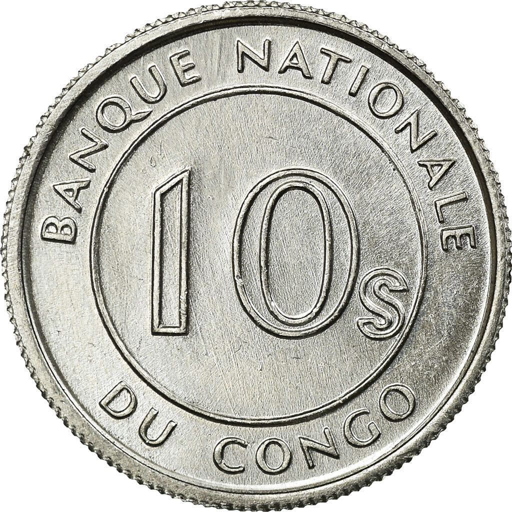 Coin, CONGO, DEMOCRATIC REPUBLIC, 10 Sengis, 1967, MS(60-62), Aluminum, KM:7