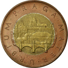 Coin, Czech Republic, 50 Korun, 1993, AU(50-53), Bi-Metallic, KM:1