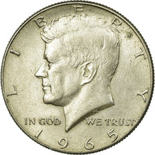 Coin, United States, Kennedy Half Dollar, Half Dollar, 1965, U.S. Mint