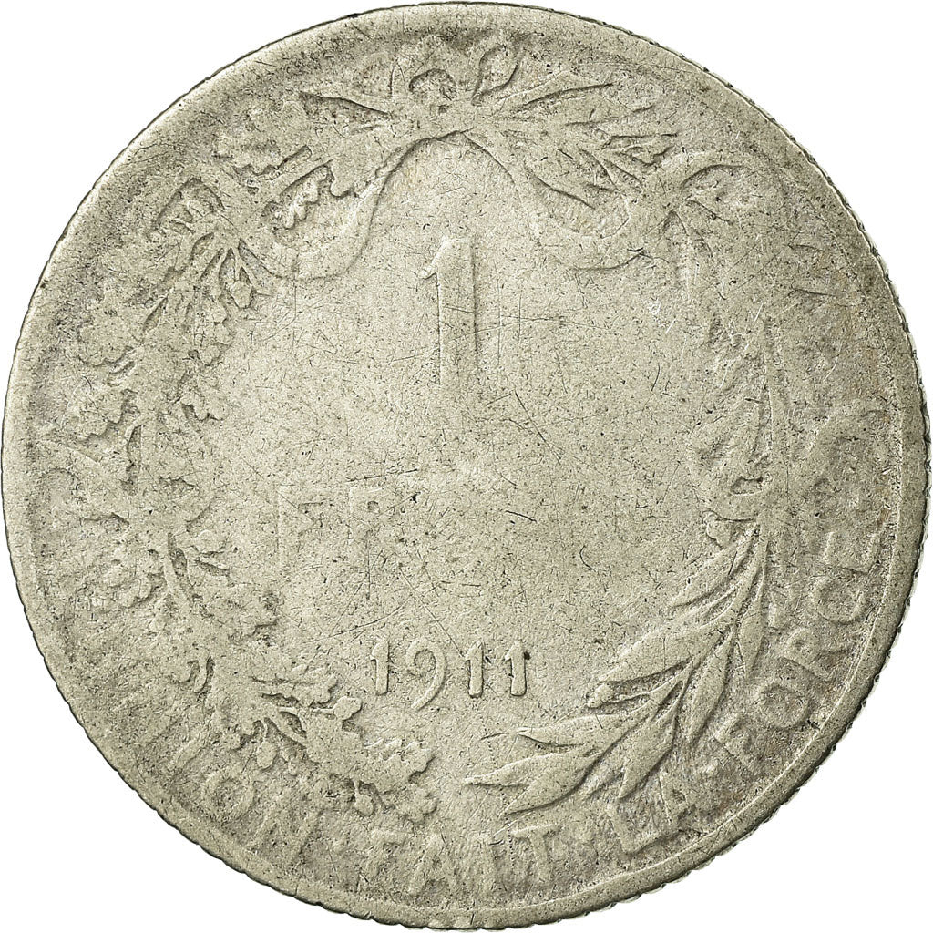 Coin, Belgium, Franc, 1911, F(12-15), Silver, KM:72