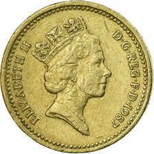 Coin, Great Britain, Elizabeth II, Pound, 1987, VF(30-35), Nickel-brass, KM:948