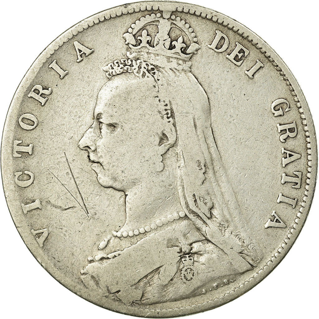 Coin, Great Britain, Victoria, 1/2 Crown, 1890, VF(20-25), Silver, KM:764