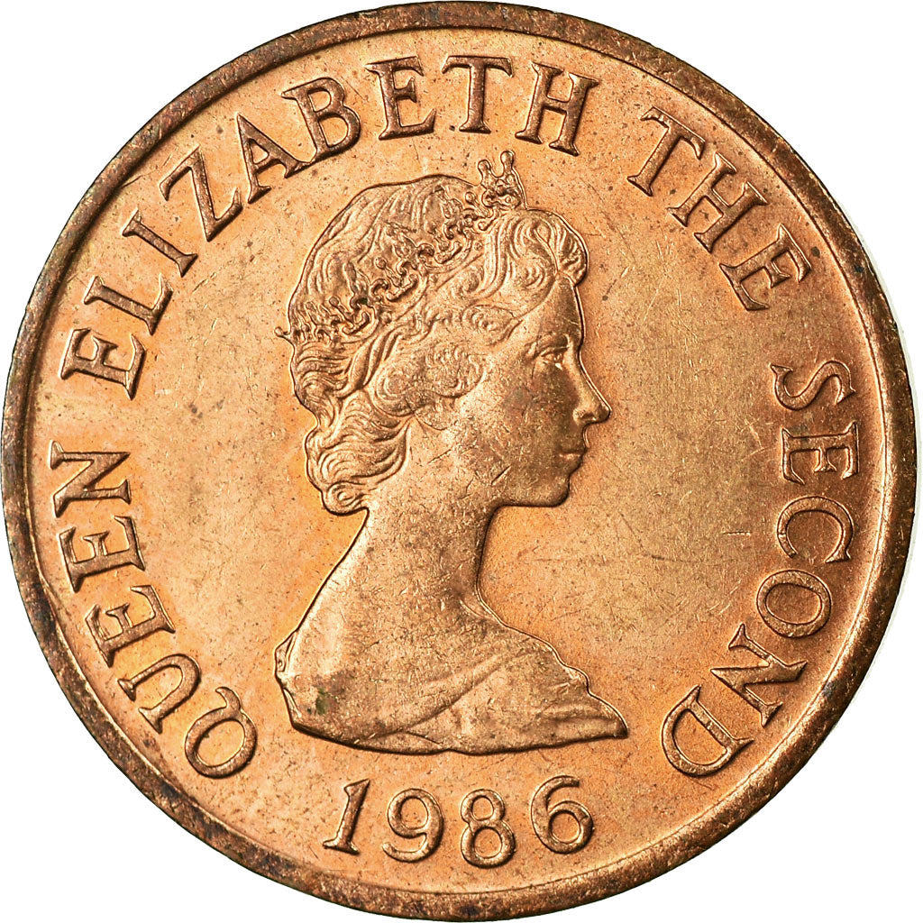 Monnaie, Jersey, Elizabeth II, Penny, 1986, TTB+, Bronze, KM:54