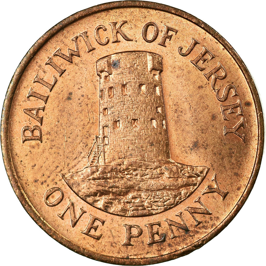 Monnaie, Jersey, Elizabeth II, Penny, 1986, TTB+, Bronze, KM:54
