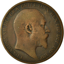 Coin, Great Britain, Edward VII, Penny, 1902, VF(20-25), Bronze, KM:794.2