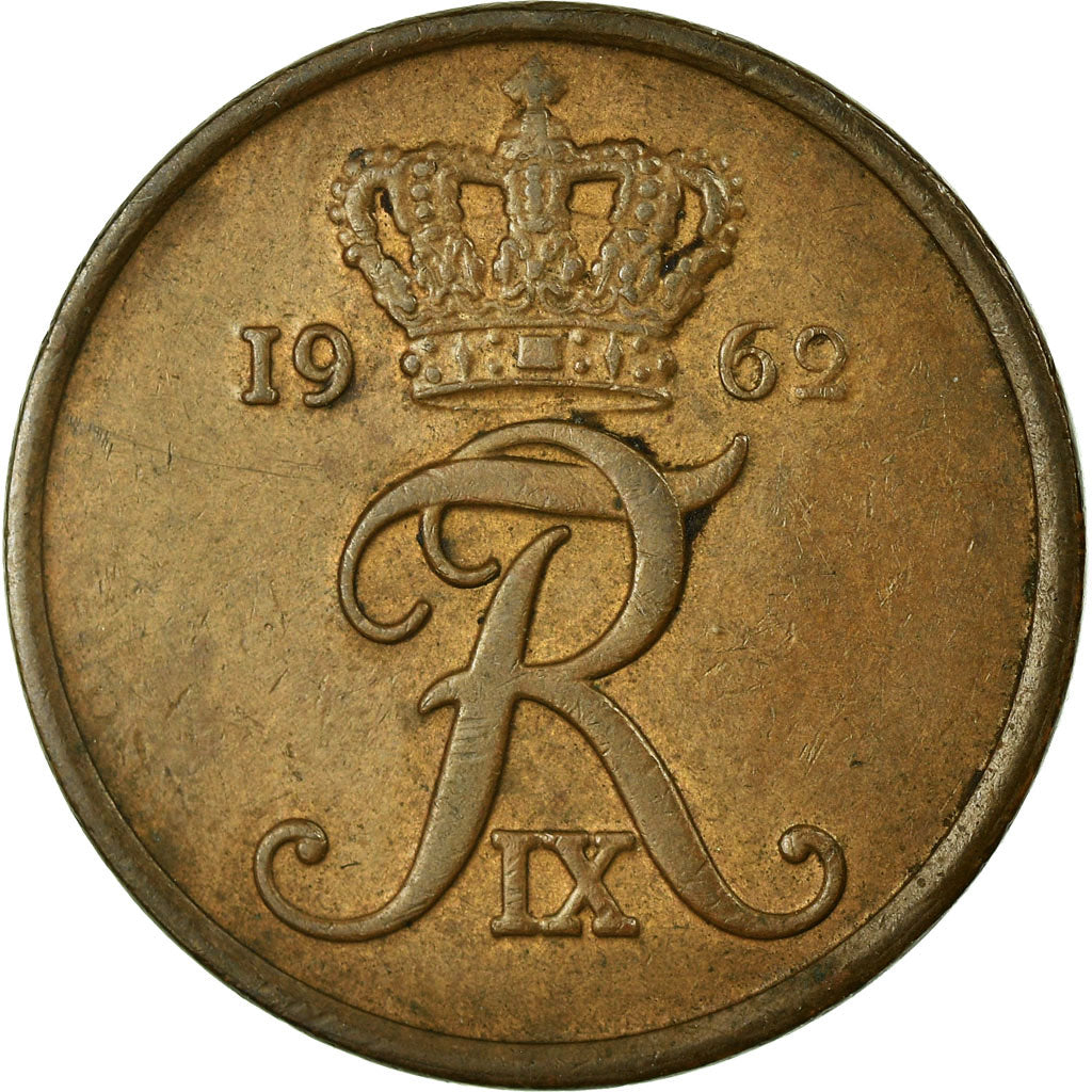 Coin, Denmark, Frederik IX, 5 Öre, 1962, Copenhagen, EF(40-45), Bronze