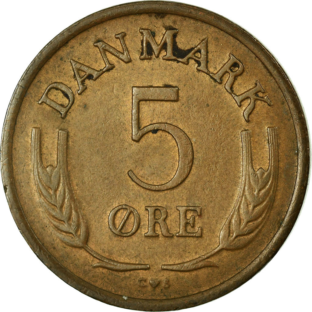 Coin, Denmark, Frederik IX, 5 Öre, 1962, Copenhagen, EF(40-45), Bronze