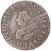 FRANCE, Double Tournois, 1621, Trévoux, EF(40-45), Copper, CGKL #728, 2.89