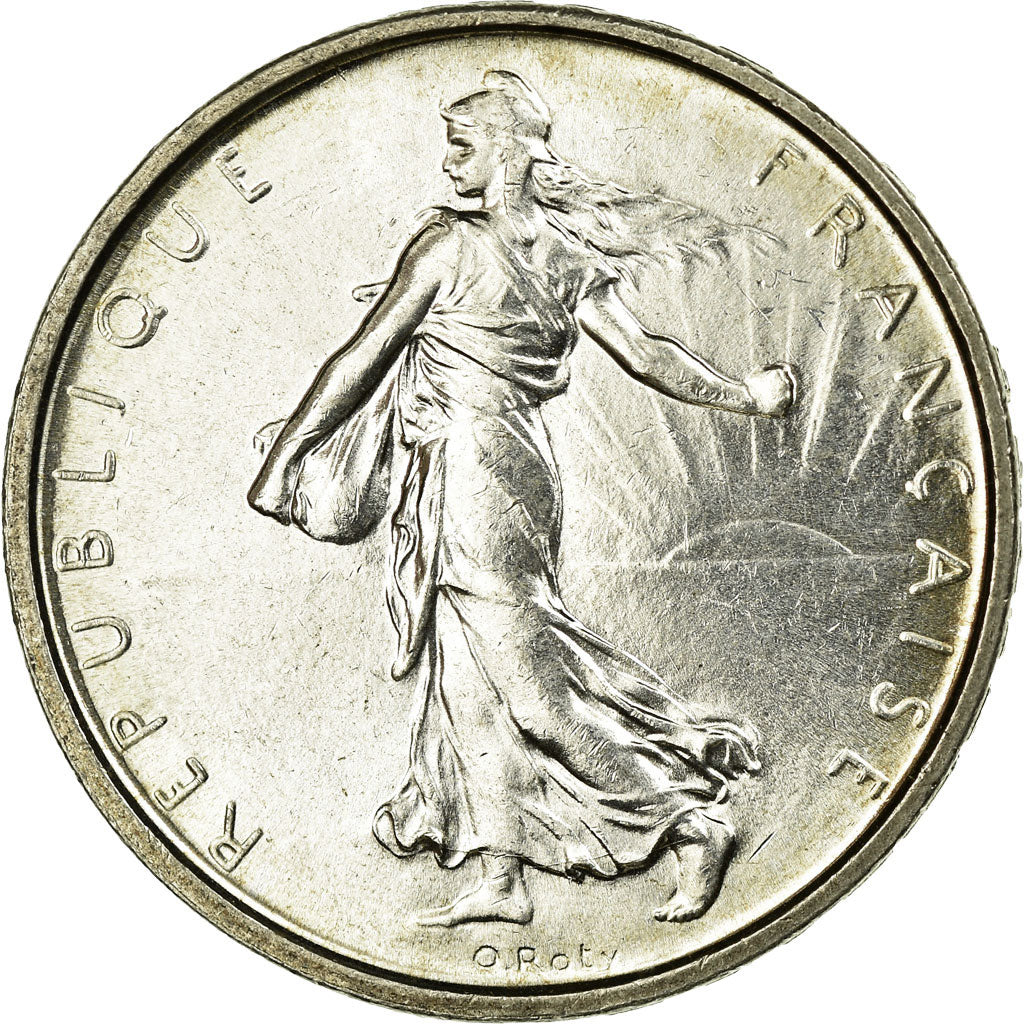 Moeda, França, Semeuse, 5 Francs, 1961, AU(55-58), Prata, KM:926, Gadoury:770