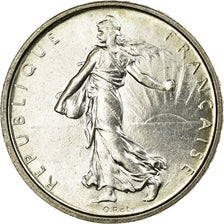 Moeda, França, Semeuse, 5 Francs, 1961, AU(55-58), Prata, KM:926, Gadoury:770