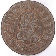 FRENCH STATES, Double Tournois, 1643, Trévoux, KM #34, EF(40-45), Copper, CGKL #