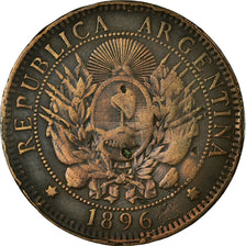 Moneta, Argentina, 2 Centavos, 1896, VF(20-25), Bronze, KM:33