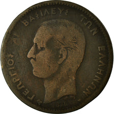 Coin, Greece, George I, 5 Lepta, 1878, Bordeaux, F(12-15), Copper, KM:54
