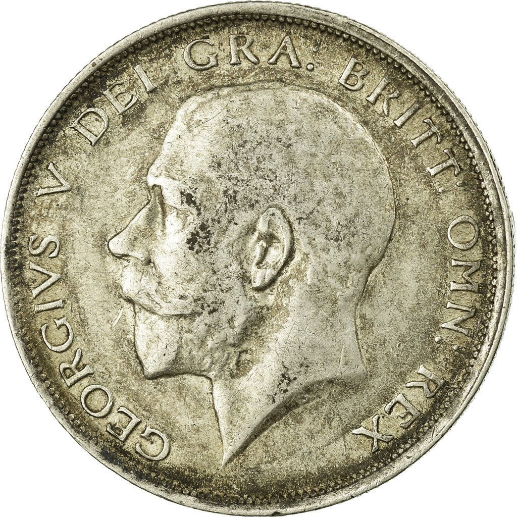 Coin, Great Britain, George V, 1/2 Crown, 1914, VF(30-35), Silver, KM:818.1