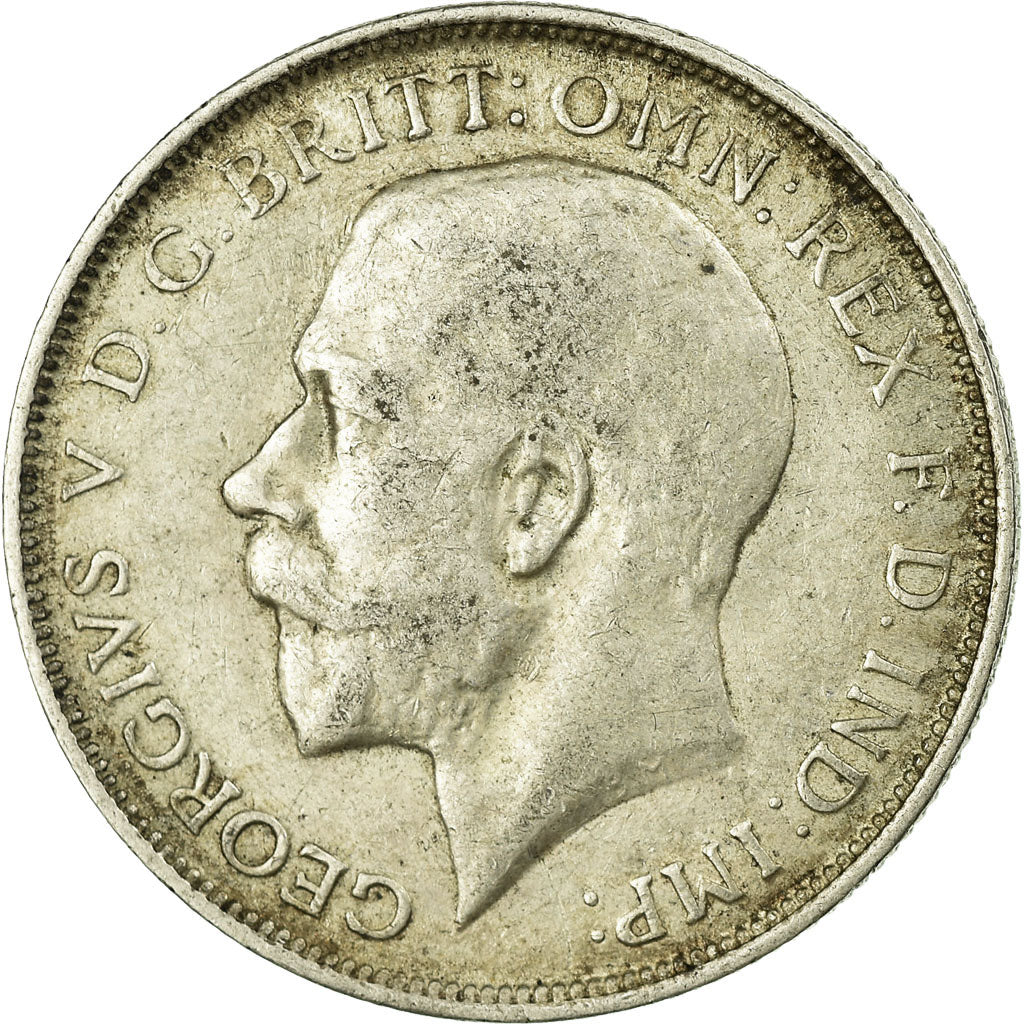 Coin, Great Britain, George V, Florin, Two Shillings, 1916, VF(30-35), Silver