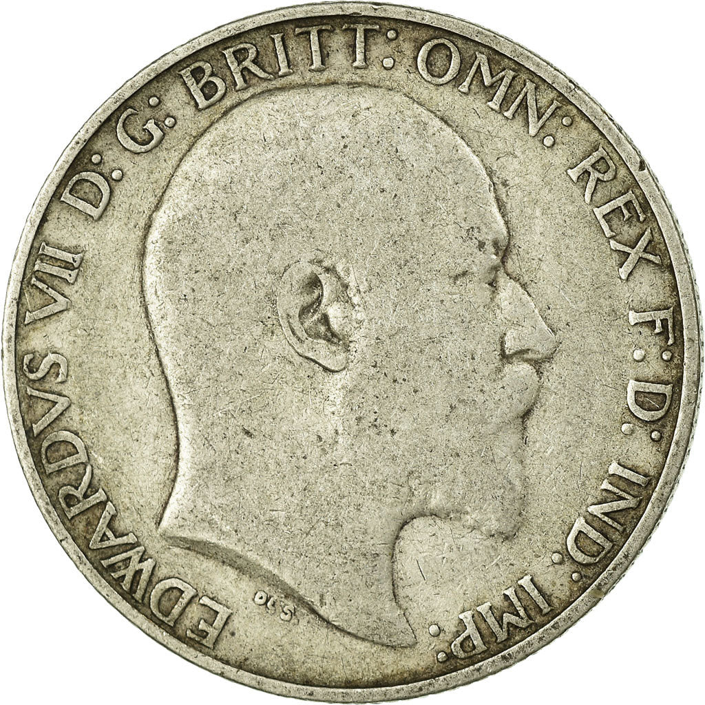 Coin, Great Britain, Edward VII, Florin, Two Shillings, 1908, F(12-15), Silver