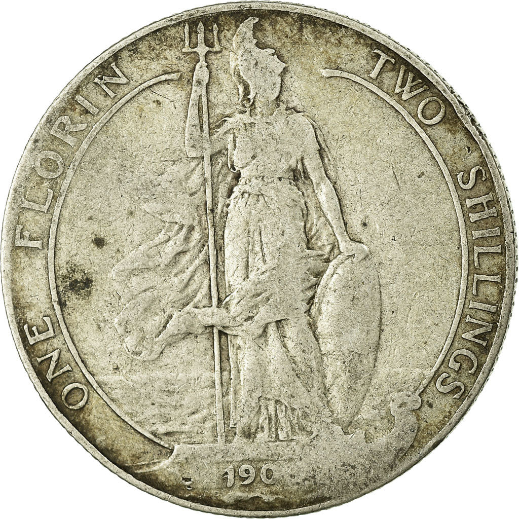 Coin, Great Britain, Edward VII, Florin, Two Shillings, 1908, F(12-15), Silver