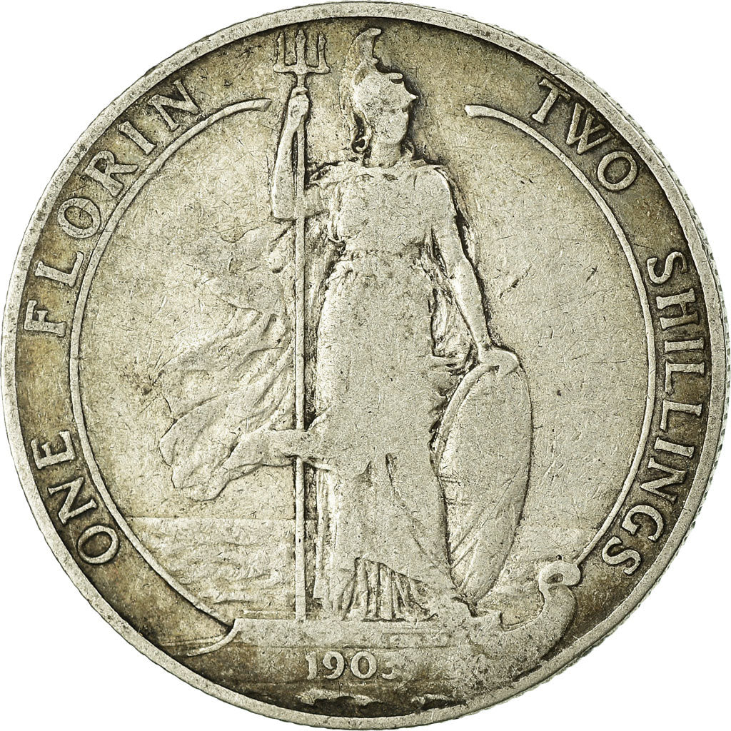 Coin, Great Britain, Edward VII, Florin, Two Shillings, 1903, F(12-15), Silver