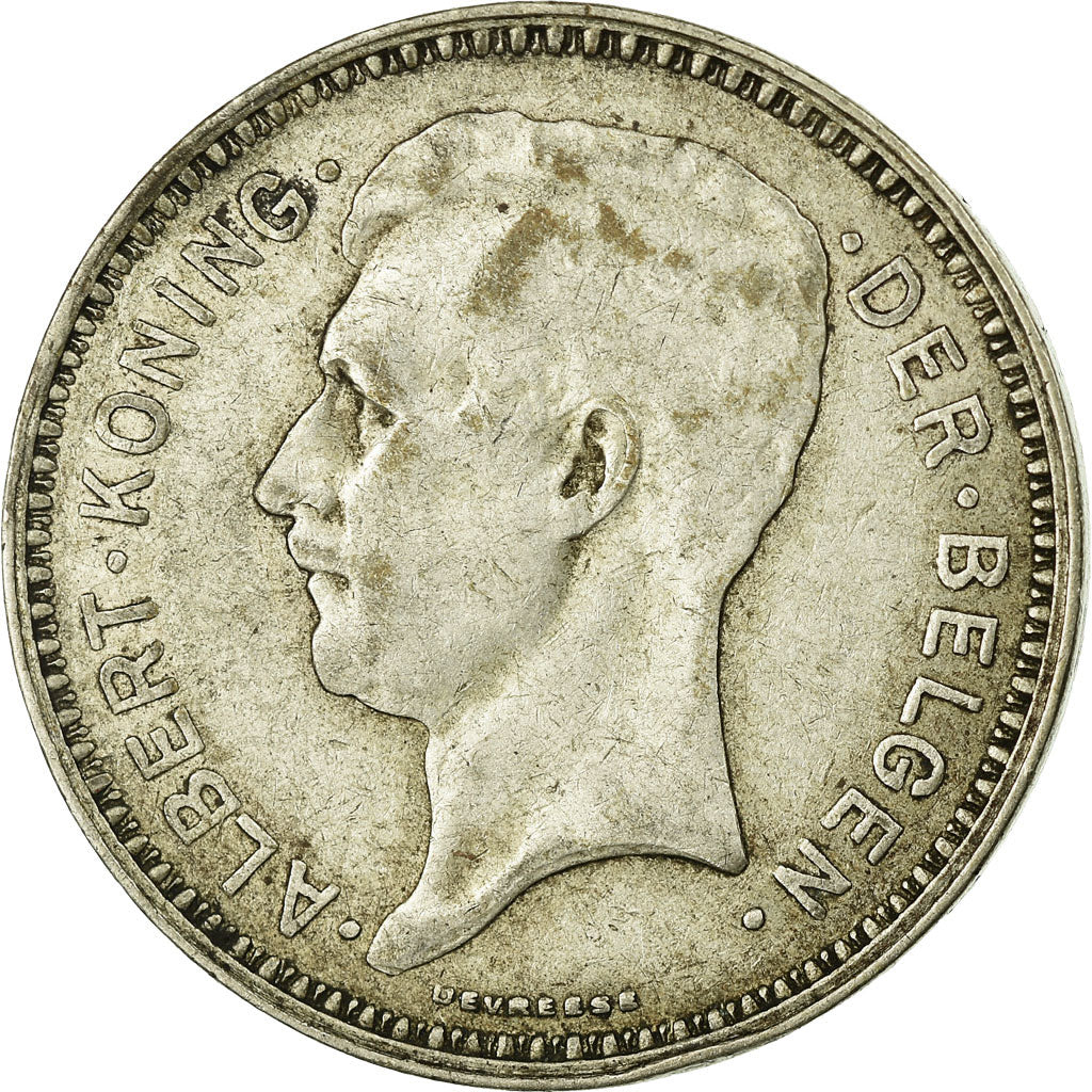Coin, Belgium, 20 Francs, 20 Frank, 1934, VF(30-35), Silver, KM:104.1