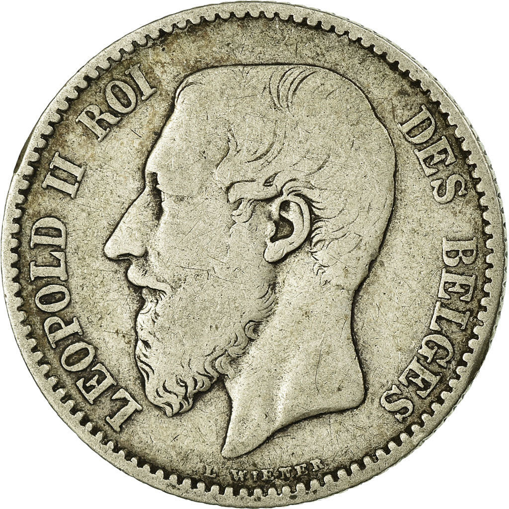 Coin, Belgium, Leopold II, Franc, 1886, VF(20-25), Silver, KM:28.2