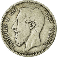 Coin, Belgium, Leopold II, Franc, 1886, VF(20-25), Silver, KM:28.2
