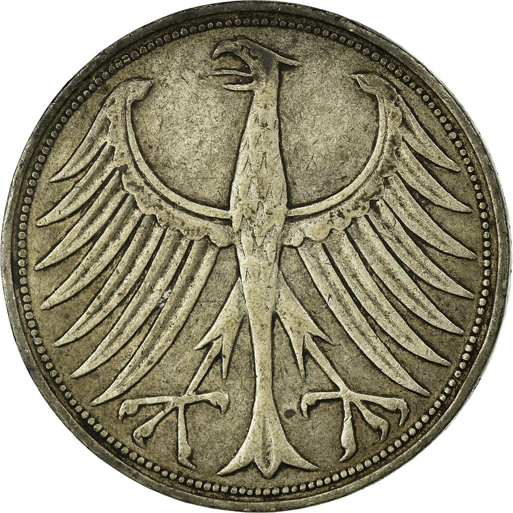 Monnaie, République fédérale allemande, 5 Mark, 1951, Hamburg, TB+, Argent