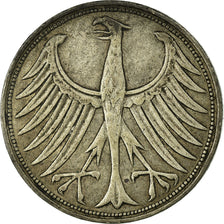 Monnaie, République fédérale allemande, 5 Mark, 1951, Hamburg, TB+, Argent