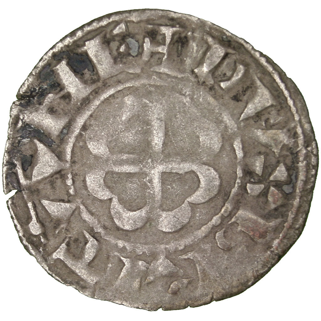 FRANCE, Denarius, Nantes, AU(50-53), Silver, Boudeau #28, 0.92