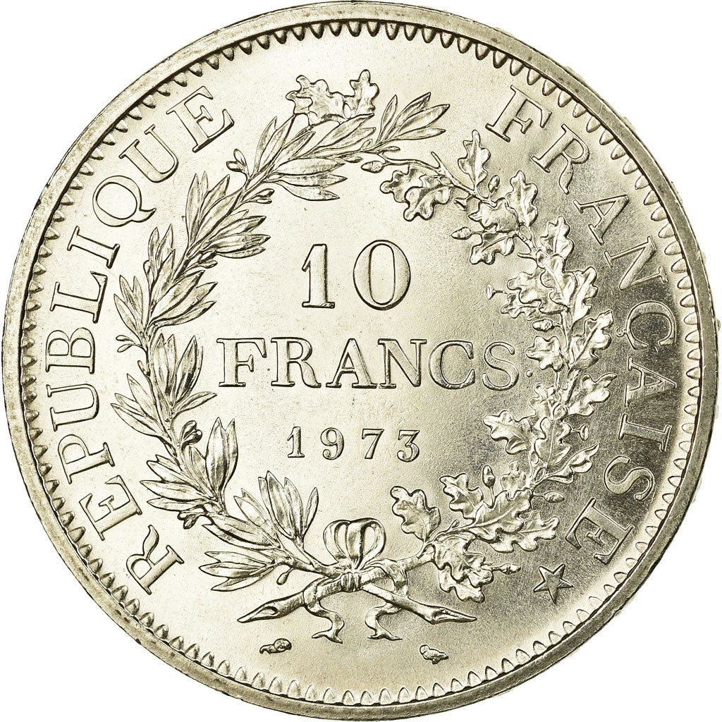 Coin, France, Hercule, 10 Francs, 1973, Paris, MS(64), Silver, KM:932