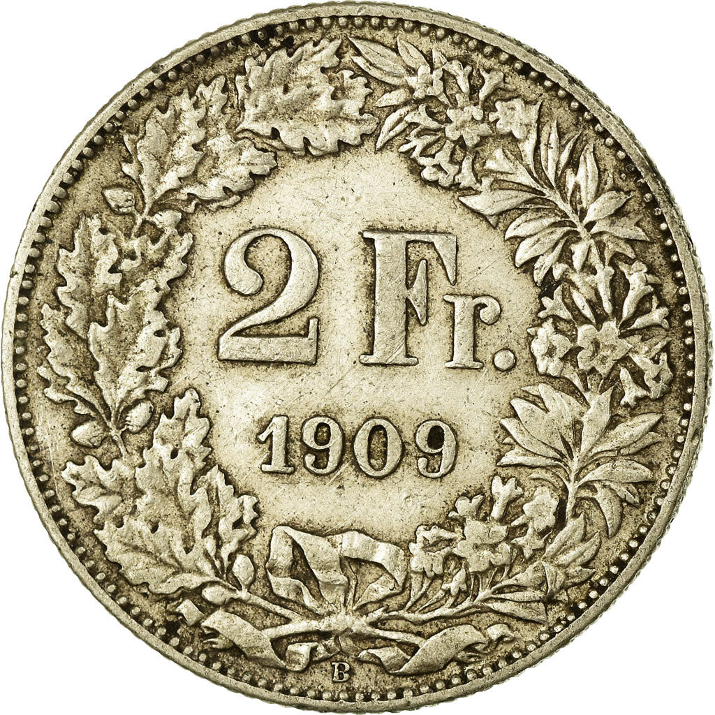 Monnaie, Suisse, 2 Francs, 1909, Bern, TTB, Argent, KM:21