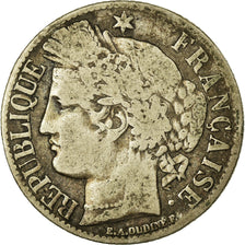 Coin, France, Cérès, Franc, 1871, Paris, VF(20-25), Silver, KM:822.1