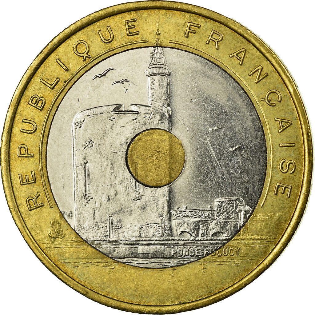 Coin, France, Jeux Méditerranéens, 20 Francs, 1993, AU(55-58), Tri-Metallic